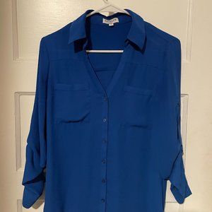 EXPRESS Dress Shirt size Small Blue